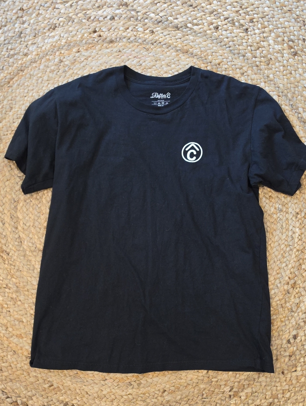 Black Short-Sleeve Logo Crewneck T-Shirt